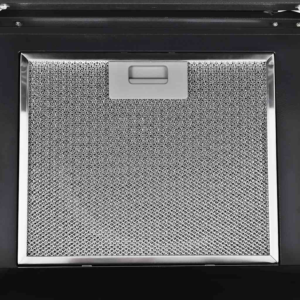 Wall Mounted Range Hood Stainless Steel 756 m³/h 90 cm Black