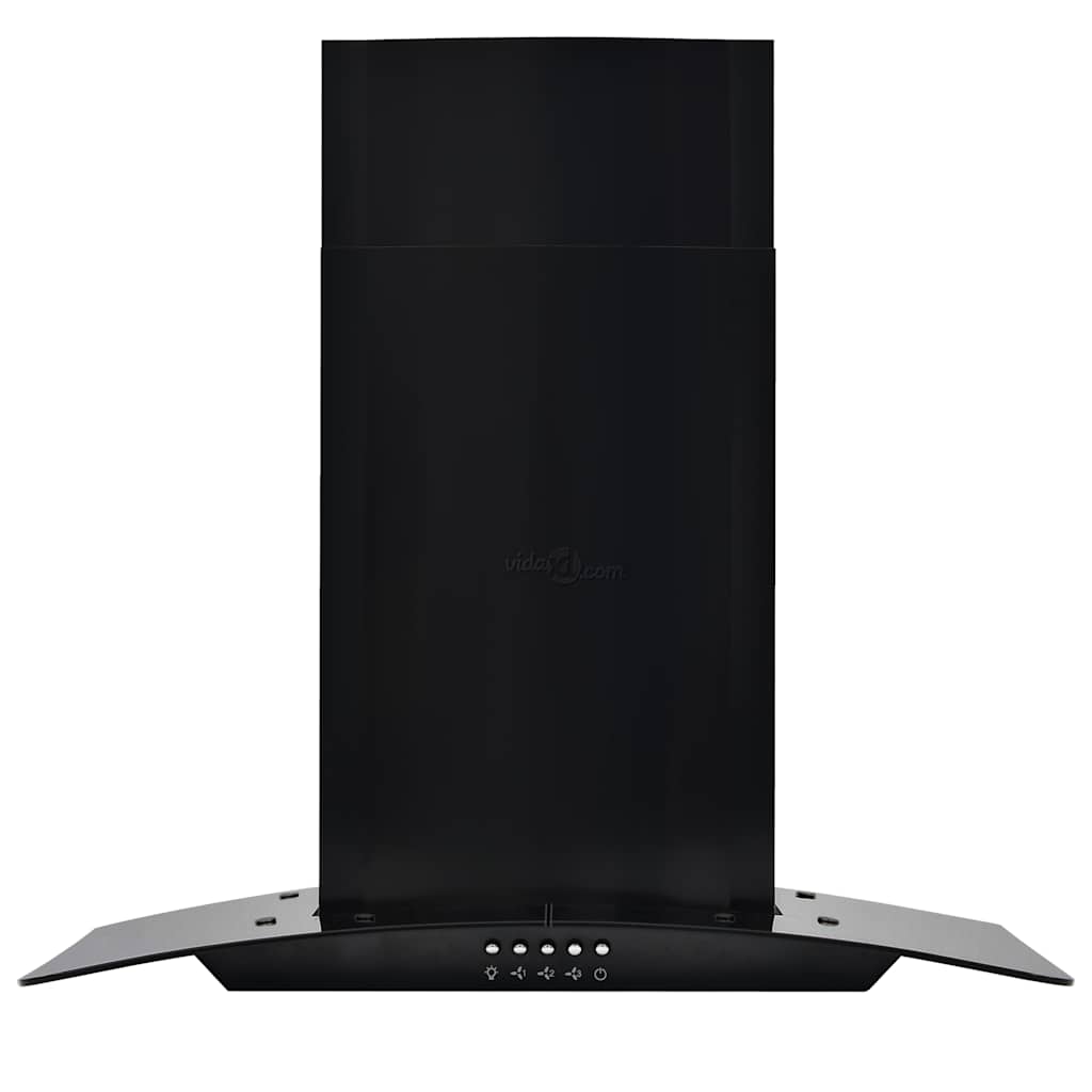 Wall Mounted Range Hood Stainless Steel 756 m³/h 60 cm Black