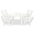 5 Piece Outdoor Dining Set Plastic White