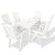 7 Piece Outdoor Dining Set Plastic White