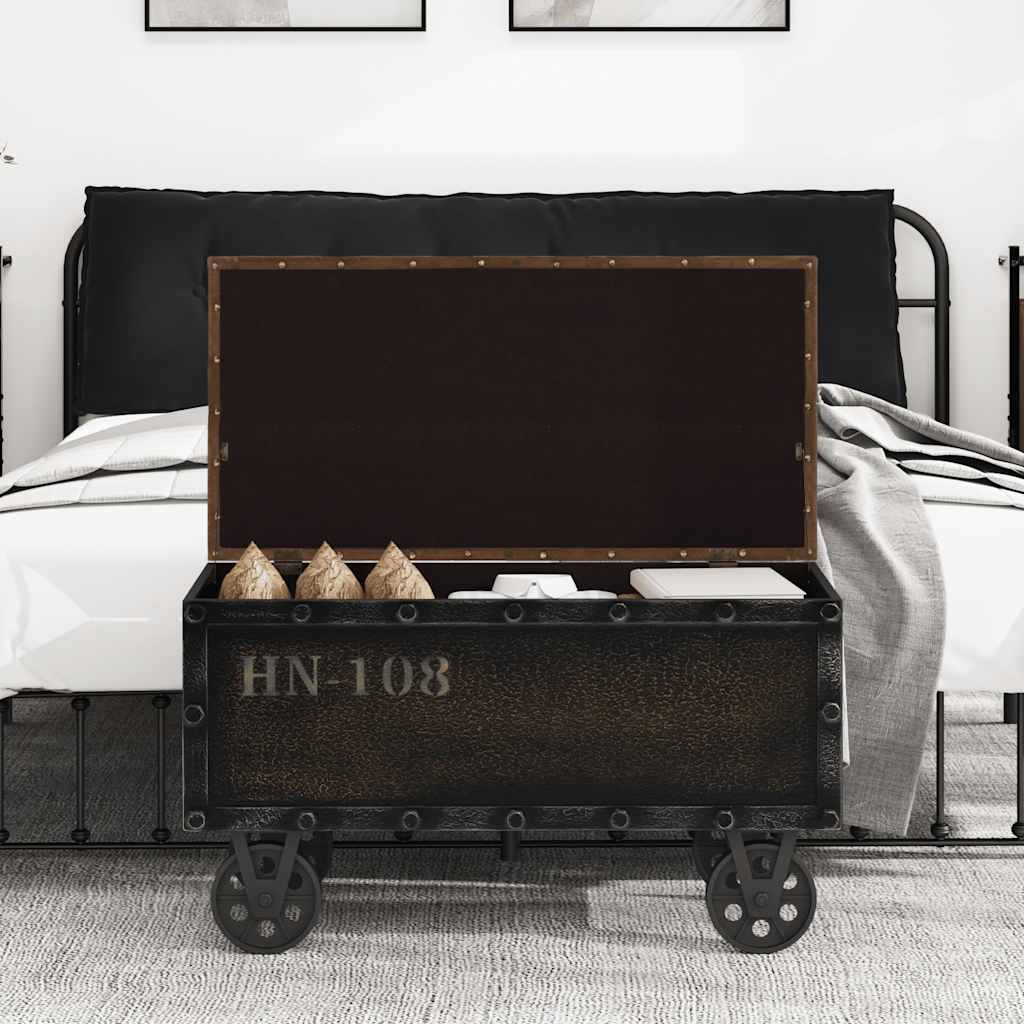 Storage Bench 80.5x41x50 cm Solid Wood and Artificial Leather