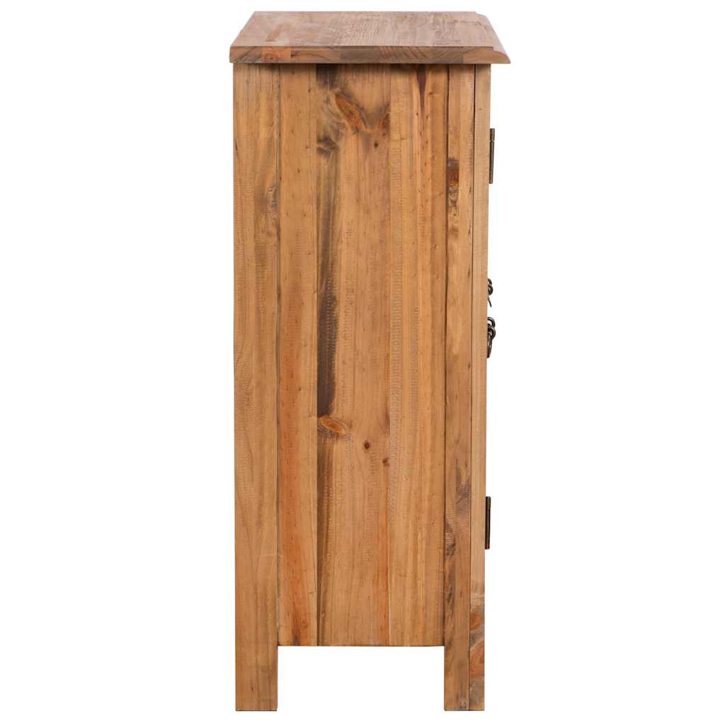 Bathroom Side Cabinet Solid Pinewood 59x32x80 cm