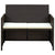 2 Seater Garden Sofa with Cushions Brown Poly Rattan