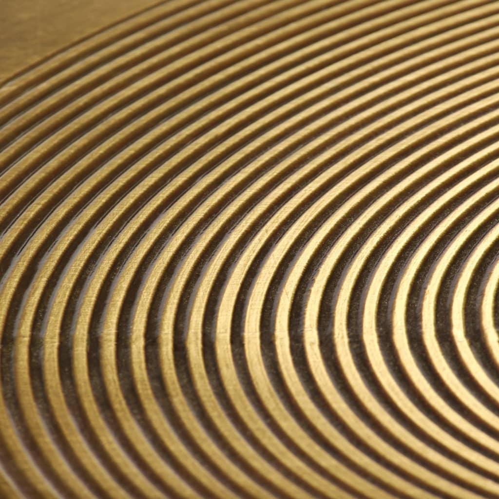 Table Set 2 Pieces Brass-covered MDF