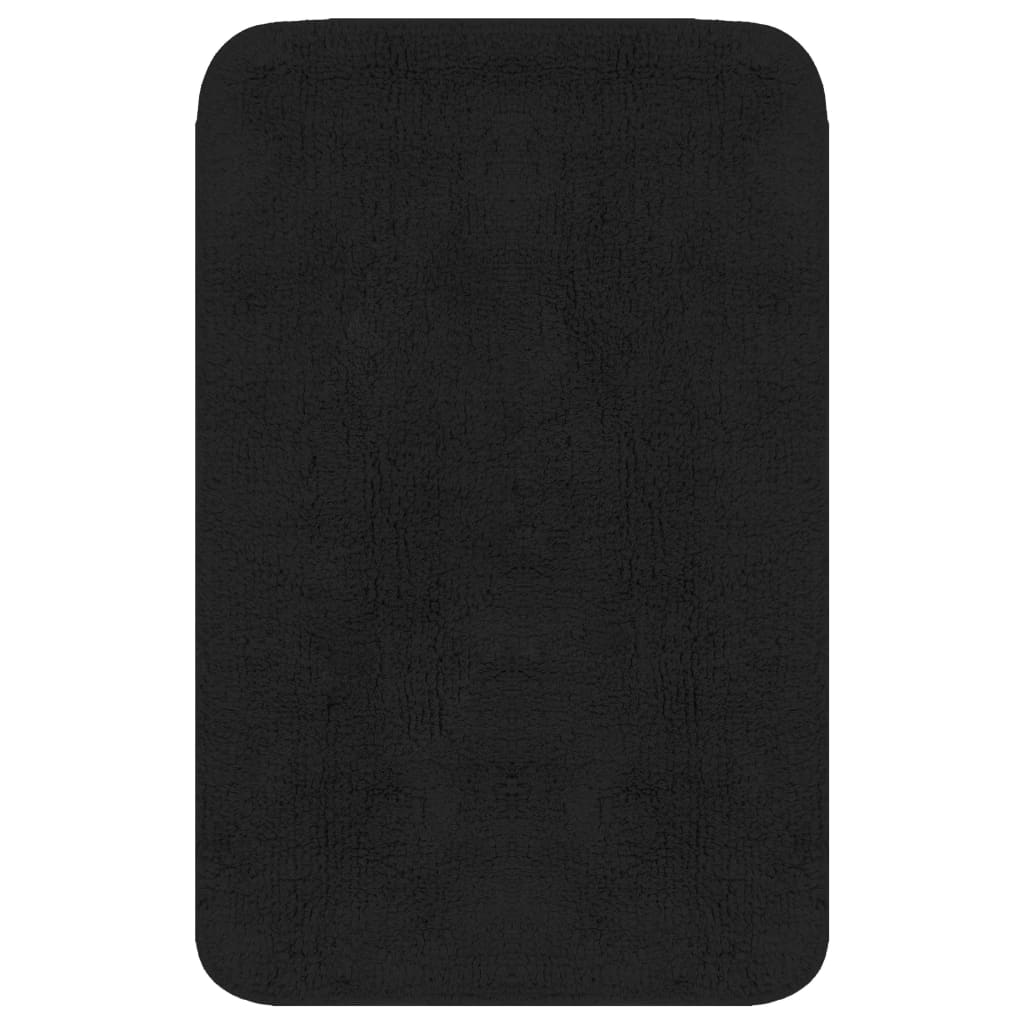 Bathroom Mat Set 2 Pieces Fabric Anthracite