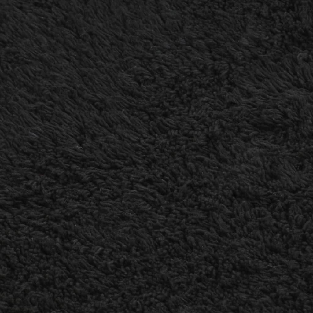 Bathroom Mat Set 2 Pieces Fabric Anthracite