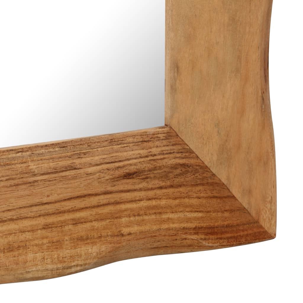 Cosmetic Mirror 50x50 cm Solid Acacia Wood