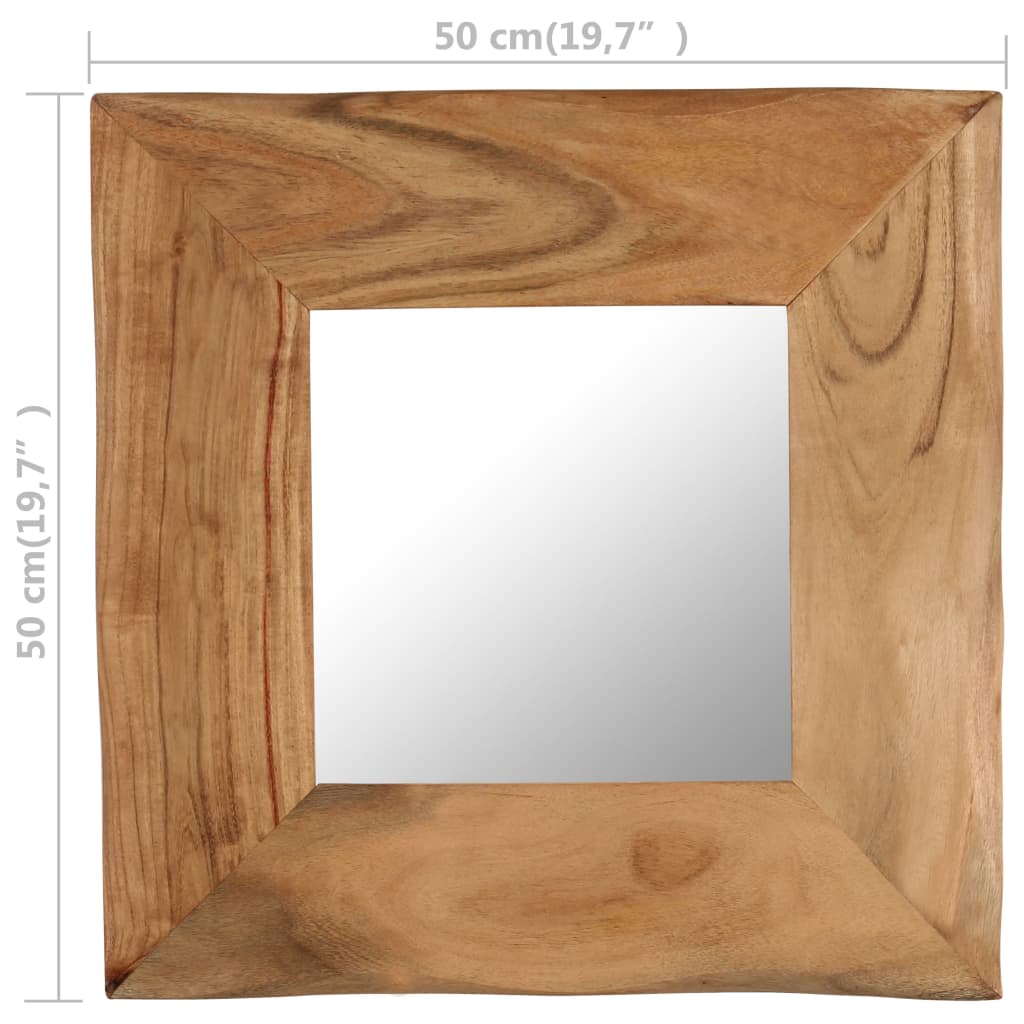 Cosmetic Mirror 50x50 cm Solid Acacia Wood