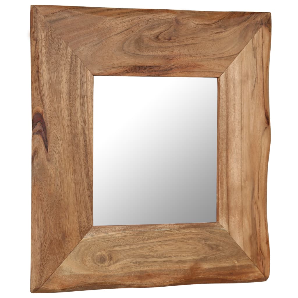 Cosmetic Mirror 50x50 cm Solid Acacia Wood