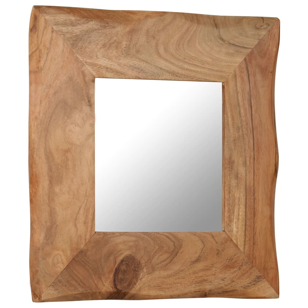 Cosmetic Mirror 50x50 cm Solid Acacia Wood
