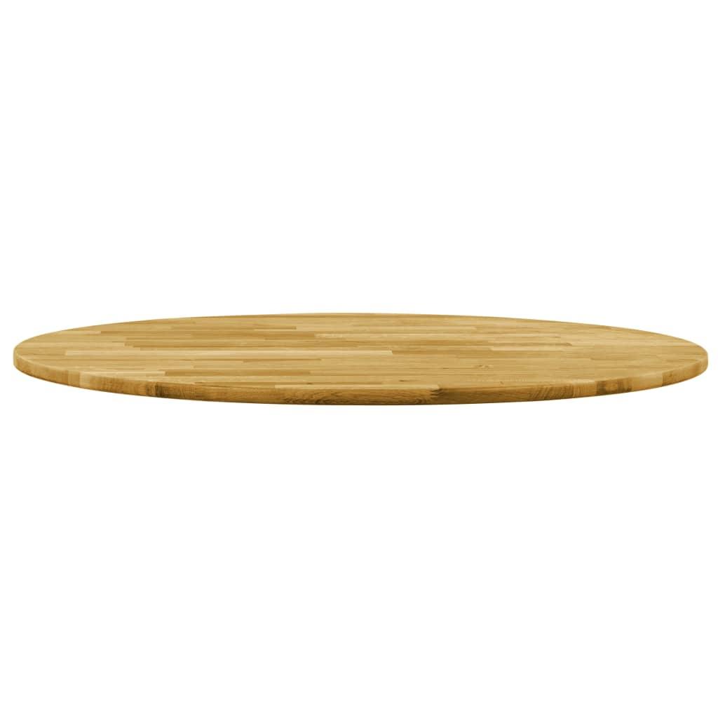 Table Top Solid Oak Wood Round 23 mm 600 mm