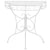 Side Table Vintage Style Half Round Metal 72x36x74 cm Silver