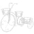 Plant Stand Bicycle Shape Vintage Style Metal