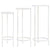 Plant Stand Set 3 Pieces Vintage Style Metal Antique White