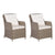 3 Piece Bistro Set with Cushions and Pillows Poly Rattan Brown