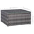5 Piece Garden Sofa Set with Cushions & Pillows Poly Rattan Grey