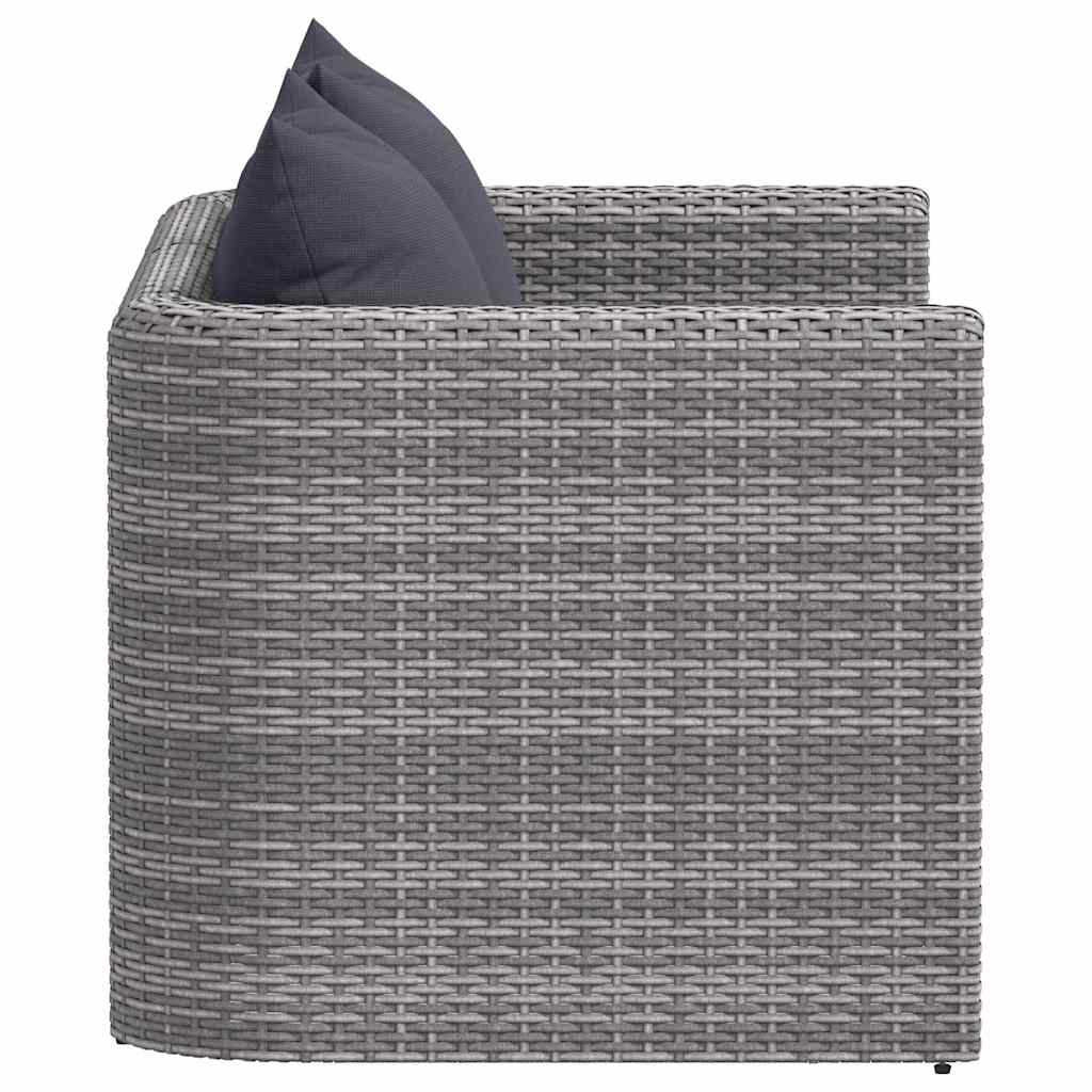 Garden Corner Sofas 2 pcs Grey Poly Rattan