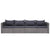 4 Piece Garden Sofa Set with Cushions Grey Poly Rattan