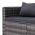 4 Piece Garden Sofa Set with Cushions Grey Poly Rattan