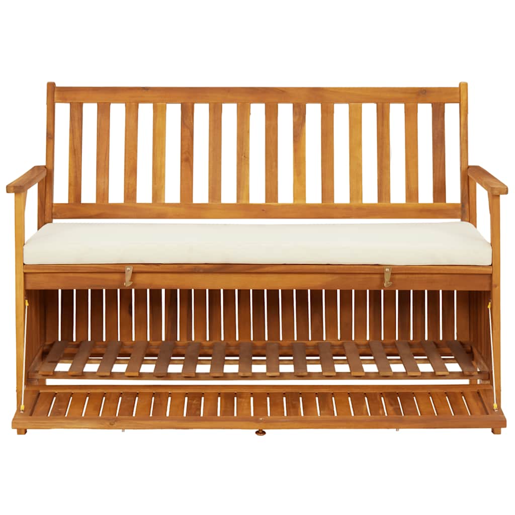 Garden Storage Bench Solid Acacia Wood 120x63x84 cm