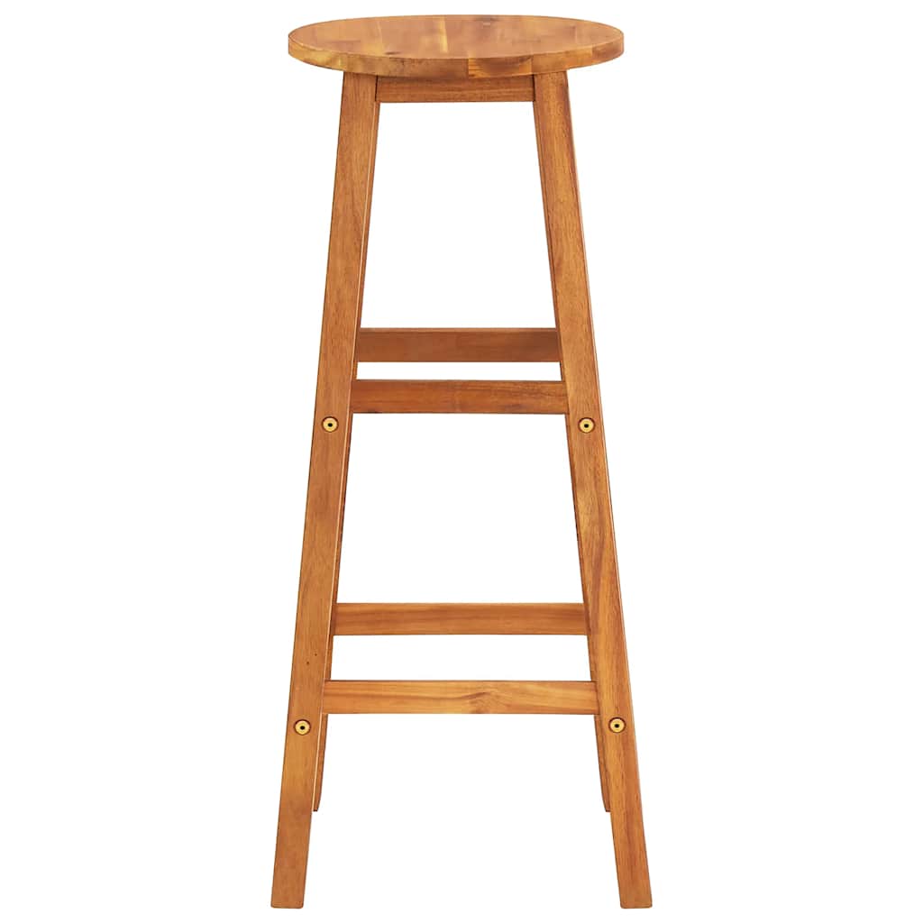 Bar Chairs 2 pcs Solid Acacia Wood