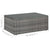 4 Piece Garden Lounge Set with Cushions Poly Rattan Grey