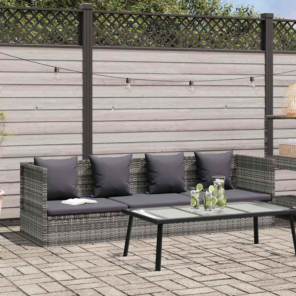 Garden Bed Grey 200x60 cm Poly Rattan