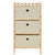 Storage Rack with 3 Fabric Baskets Cedar Wood Beige