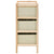 Storage Rack with 3 Fabric Baskets Cedar Wood Beige