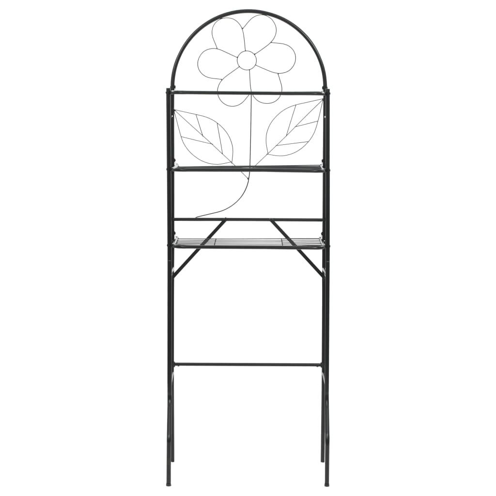 Toilet Rack Black 60x33x174 cm