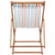 Folding Beach Chair Fabric and Wooden Frame Multicolour