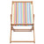 Folding Beach Chair Fabric and Wooden Frame Multicolour