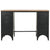 Double Pedestal Desk Solid Firwood and Steel 120x50x76 cm