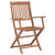 5 Piece Folding Outdoor Dining Set Solid Acacia Wood