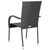 Stackable Outdoor Chairs 2 pcs Poly Rattan Black
