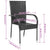 Stackable Outdoor Chairs 2 pcs Poly Rattan Black
