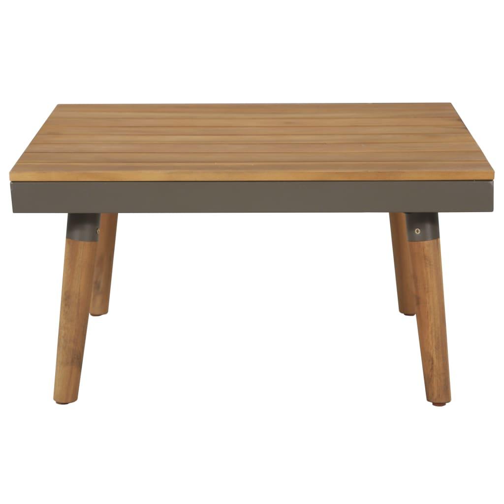 4 Piece Garden Lounge Set with Cushions Solid Acacia Wood Brown