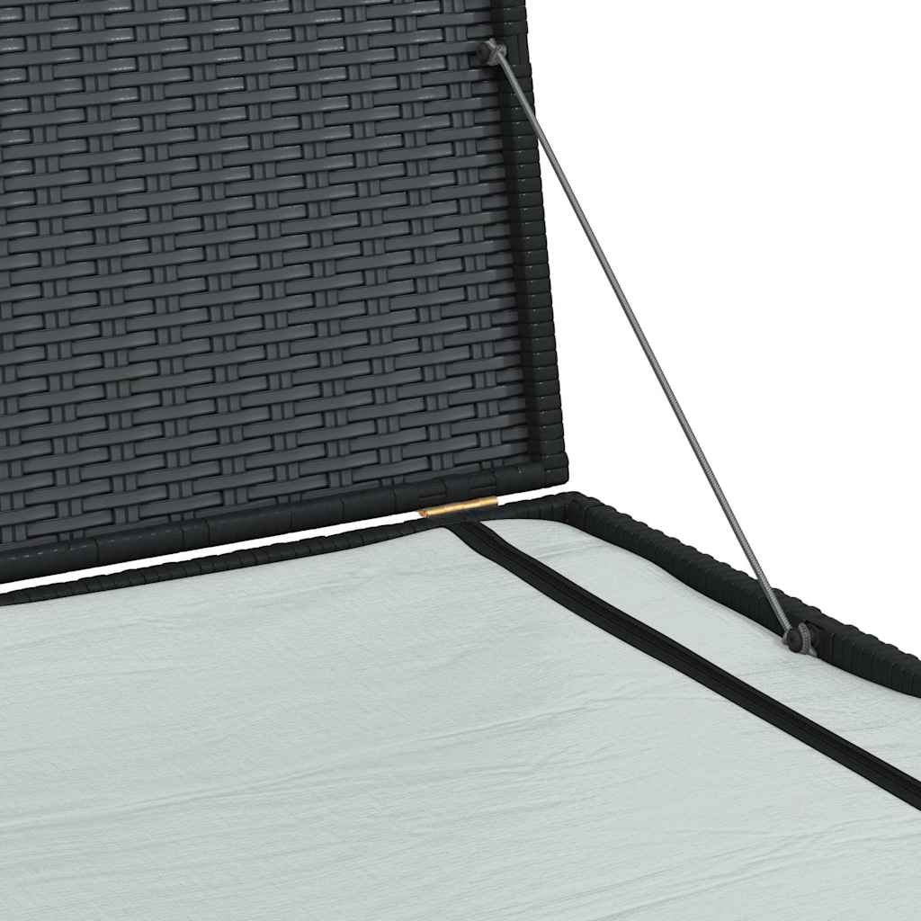 Garden Storage Box Black 150x100x100 cm Poly Rattan
