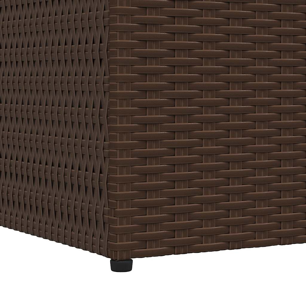 Garden Storage Box Brown 150x100x100 cm Poly Rattan