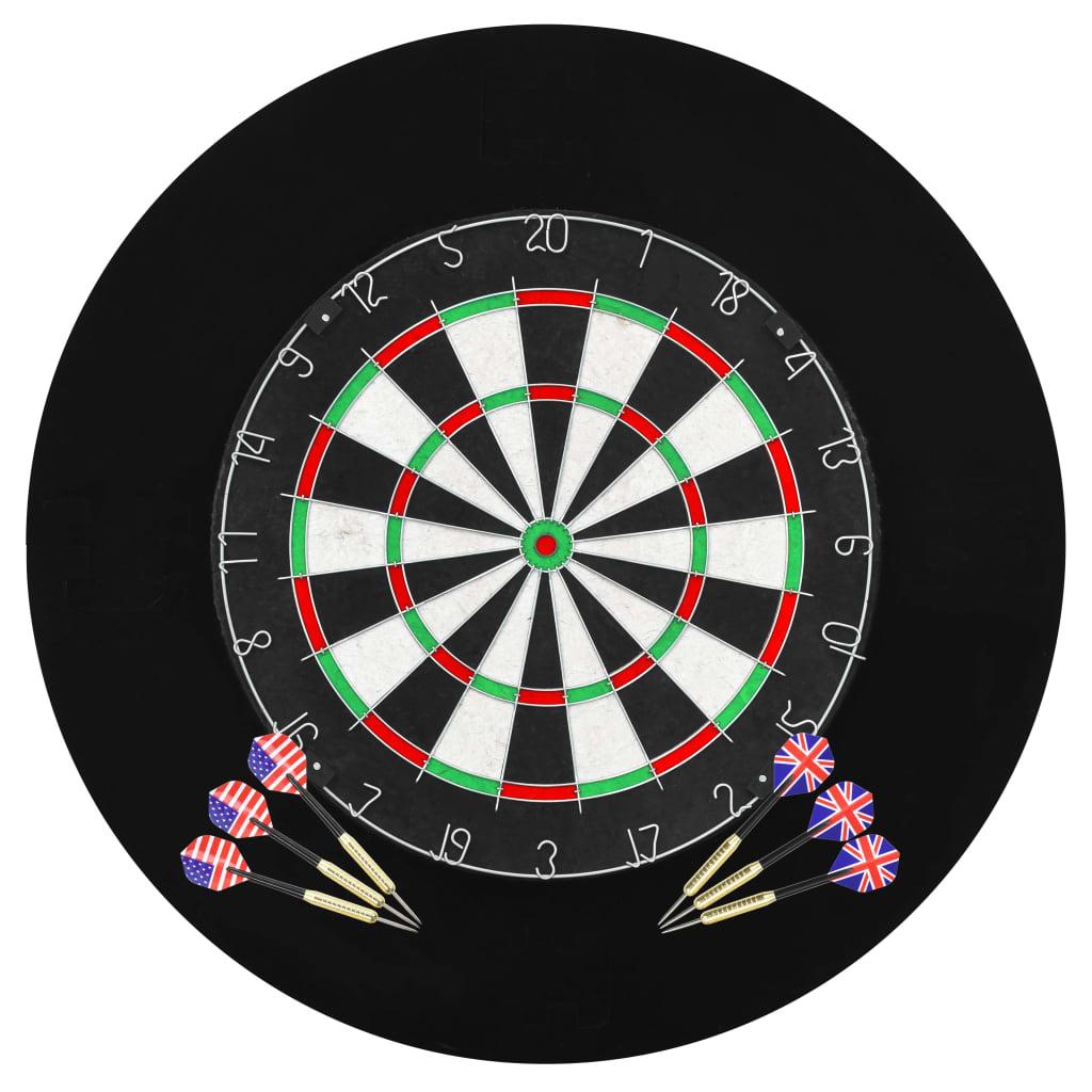 Professional Sisal Dartboard with 6 Darts and Surround