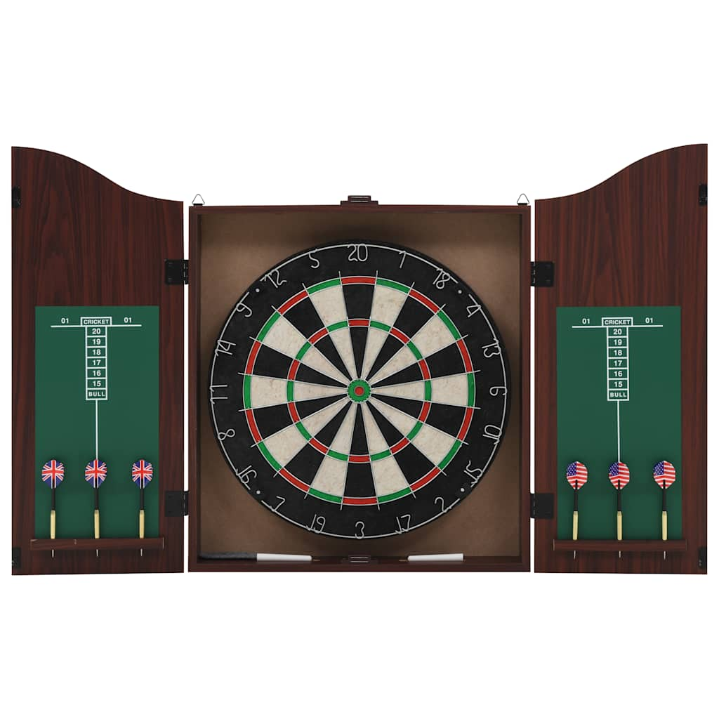 Professional Sisal Dartboard with Cabinet and 6 Darts