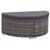 8 Piece Garden Lounge Set with Cushions Poly Rattan Grey