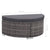 8 Piece Garden Lounge Set with Cushions Poly Rattan Grey