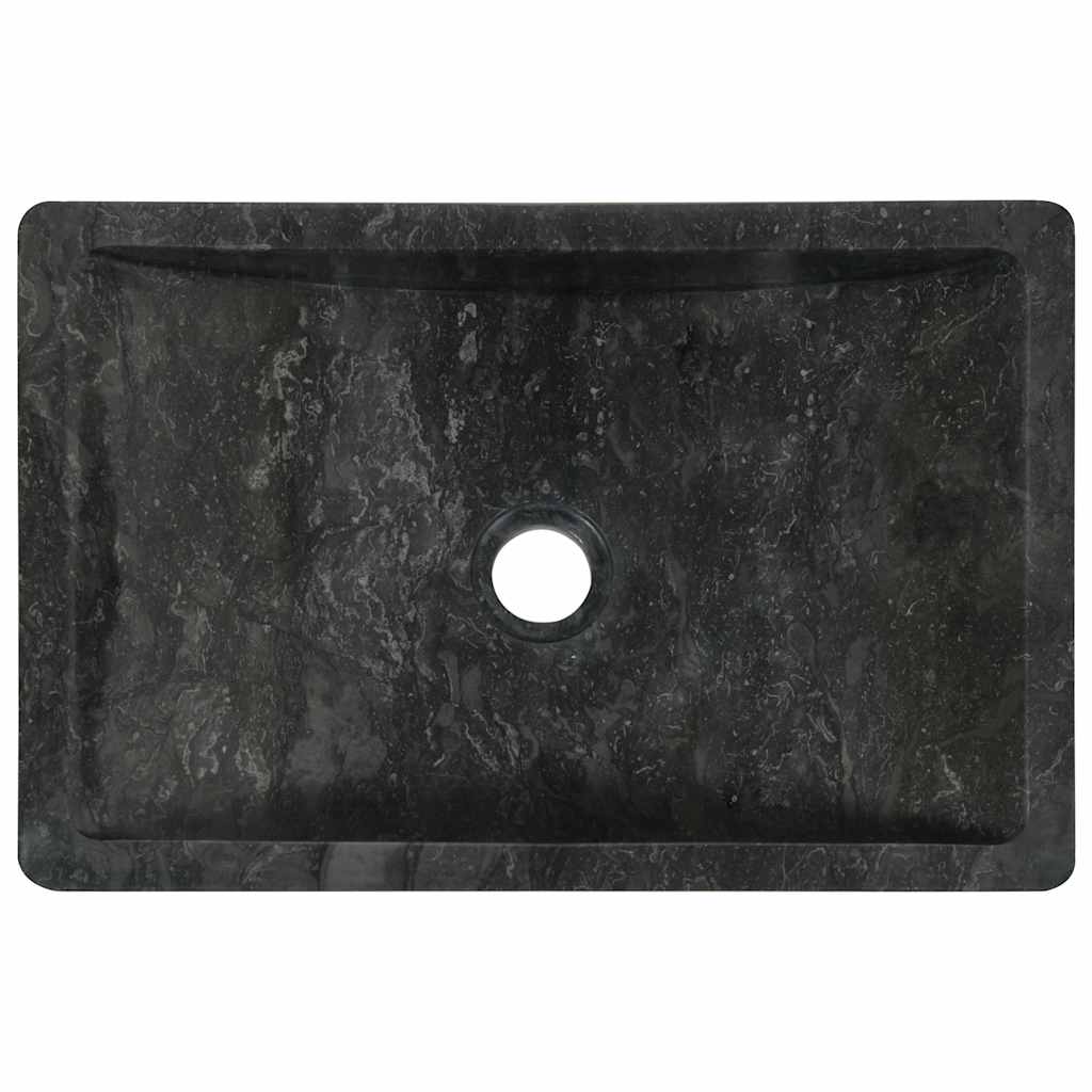 Sink 45x30x12 cm Marble High Gloss Black