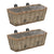 Balcony Planter 2 pcs Wicker with PE Lining 40 cm