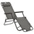 Folding Sun Loungers 2 pcs with Footrests Steel Grey