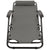 Folding Sun Loungers 2 pcs with Footrests Steel Grey
