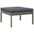 3 Piece Garden Lounge Set with Cushions Poly Rattan Grey
