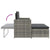 2 Piece Garden Lounge Set with Cushions Poly Rattan Grey
