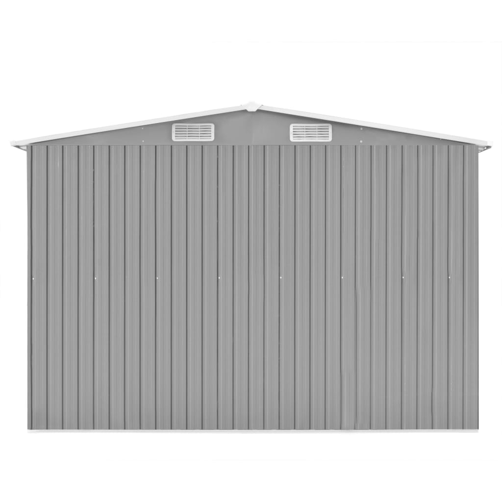 Garden Shed 257x580x181 cm Metal Grey